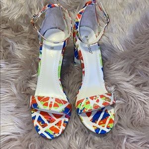 Bamboo Rampage- Chunky Block High Heel